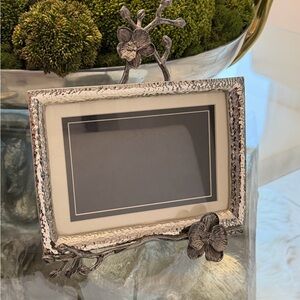 Classic Floral Silver Photo Frame - Silver MICHAEL ARAM